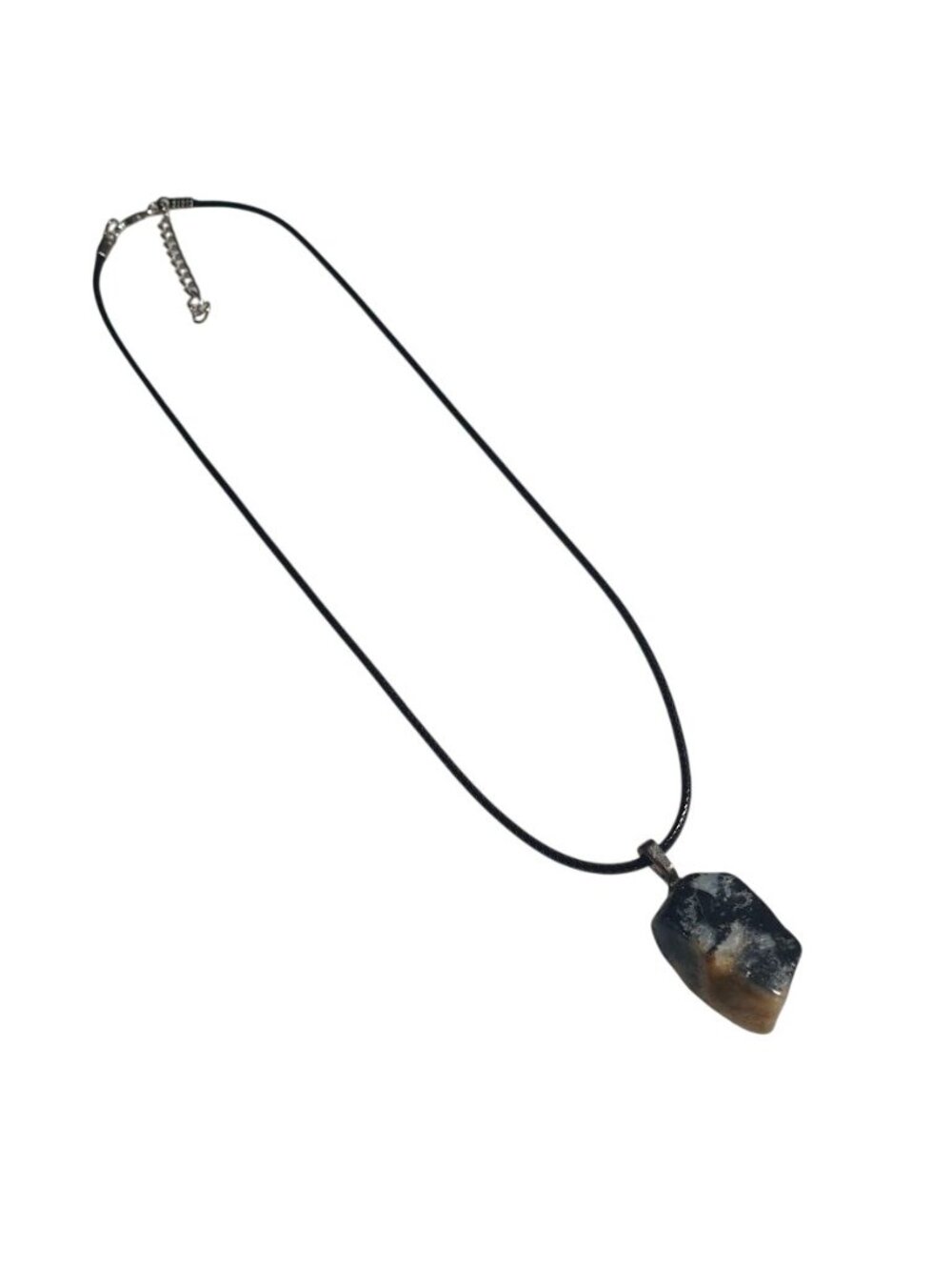 Natural Stone Pendant Necklace Adjustable Handmade Unisex Jewelry Gemstone Gift - Picture 3 of 4